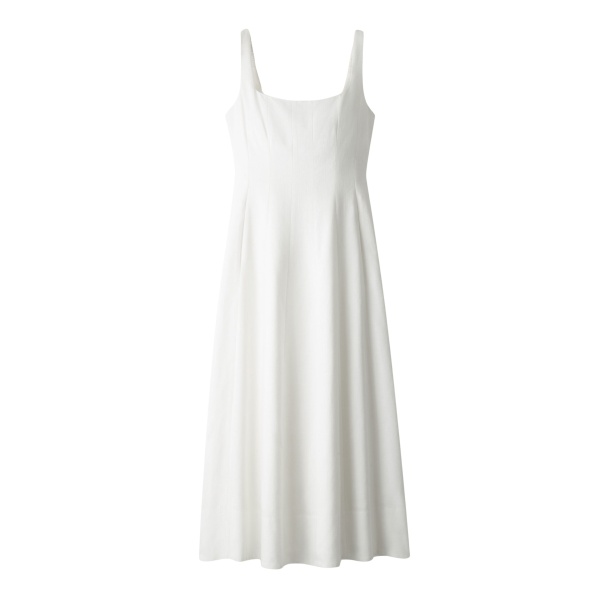 ME+EM ME+EM Fit + Flare Maxi Dress in Soft White - Dresses - Intelligent British Fashion at Coveti