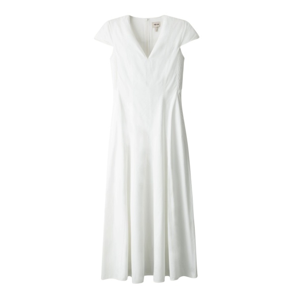 ME+EM ME+EM Fit + Flare Maxi Dress in Soft White - Dresses - Intelligent British Fashion at Coveti