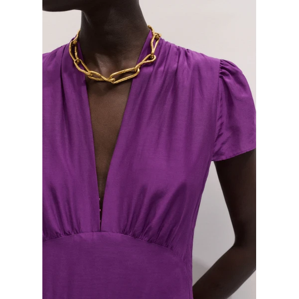 ME+EM ME+EM Fit + Flare Maxi Dress in Violet Purple - Dresses - Intelligent British Fashion at Coveti
