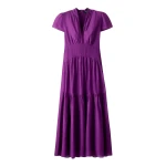 ME+EM ME+EM Fit + Flare Maxi Dress in Violet Purple - Dresses - Intelligent British Fashion at Coveti