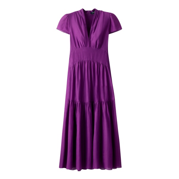 ME+EM ME+EM Fit + Flare Maxi Dress in Violet Purple - Dresses - Intelligent British Fashion at Coveti