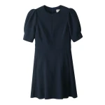 ME+EM ME+EM Fit + Flare Short Dress in Navy - Dresses - Intelligent British Fashion at Coveti