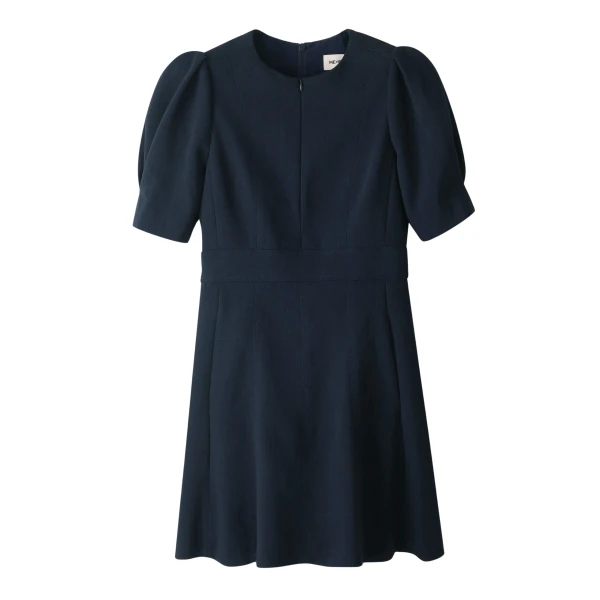 ME+EM ME+EM Fit + Flare Short Dress in Navy - Dresses - Intelligent British Fashion at Coveti