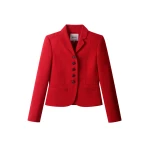 ME+EM ME+EM Fitted Utility Jacket in Ruby Red - Jackets - Intelligent British Fashion at Coveti