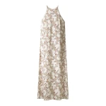 ME+EM ME+EM Halter Slim Maxi Dress in Light Cream/Multi - Dresses - Intelligent British Fashion at Coveti