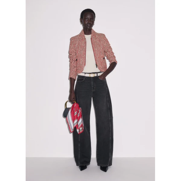 ME+EM ME+EM Heritage Crop Jacket in Ruby Red - Jackets - Intelligent British Fashion at Coveti