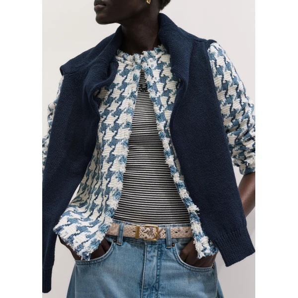 ME+EM ME+EM Heritage Short Jacket in Navy/Soft White - Jackets - Intelligent British Fashion at Coveti