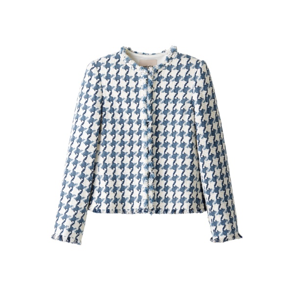 ME+EM ME+EM Heritage Short Jacket in Navy/Soft White - Jackets - Intelligent British Fashion at Coveti