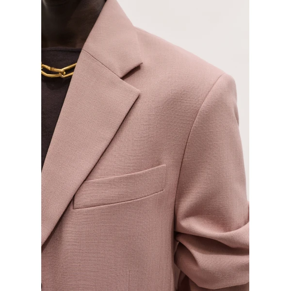 ME+EM ME+EM Icon Oversized Blazer in Blush Pink - Jackets - Intelligent British Fashion at Coveti