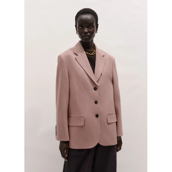 ME+EM ME+EM Icon Oversized Blazer in Blush Pink - Jackets - Intelligent British Fashion at Coveti