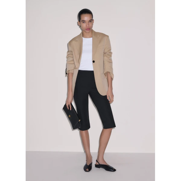 ME+EM ME+EM Icon Oversized Blazer in Warm Stone - Jackets - Intelligent British Fashion at Coveti
