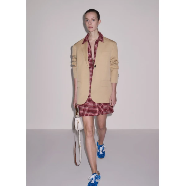 ME+EM ME+EM Icon Oversized Blazer in Warm Stone - Jackets - Intelligent British Fashion at Coveti