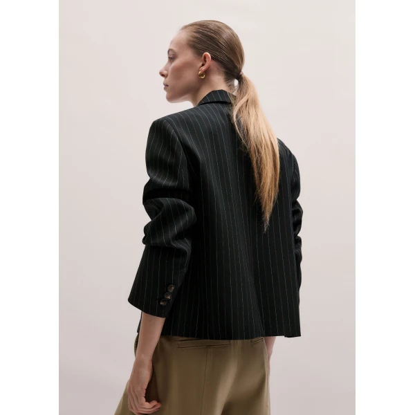ME+EM ME+EM Icon Oversized Short Blazer in Black - Jackets - Intelligent British Fashion at Coveti