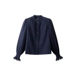 ME+EM ME+EM In-The-Details Blouse in Navy - Tops - Intelligent British Fashion at Coveti