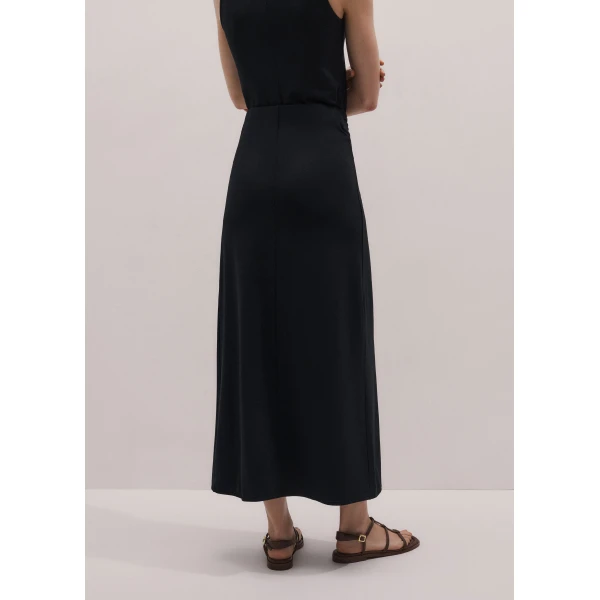 ME+EM ME+EM Knot Detail Maxi Skirt in Black - Skirts - Intelligent British Fashion at Coveti