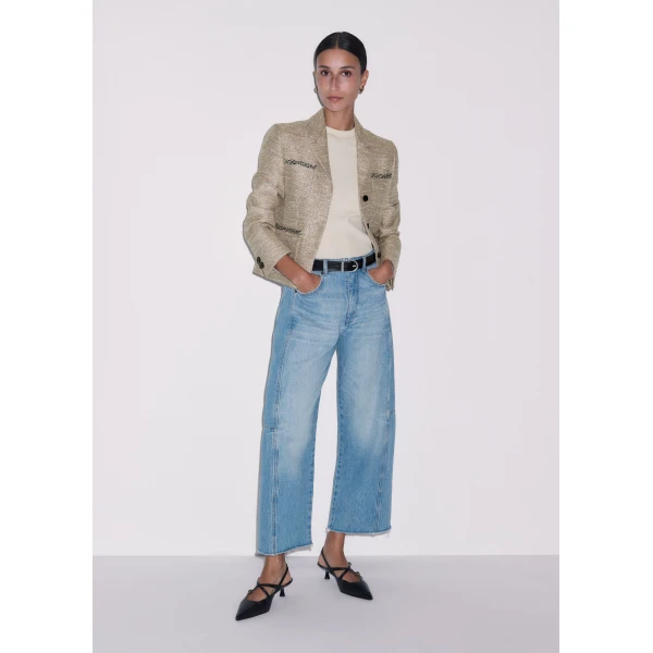 ME+EM ME+EM Patch Pocket Jacket in Gold Multi - Jackets - Intelligent British Fashion at Coveti