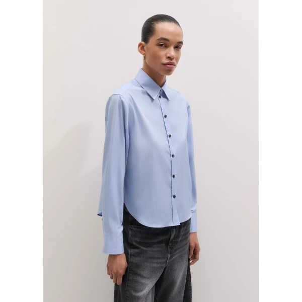 ME+EM ME+EM Perfectly Proportioned Shirt in Pale Blue - Tops - Intelligent British Fashion at Coveti