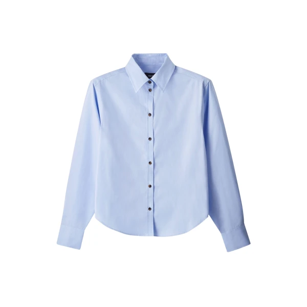 ME+EM ME+EM Perfectly Proportioned Shirt in Pale Blue - Tops - Intelligent British Fashion at Coveti
