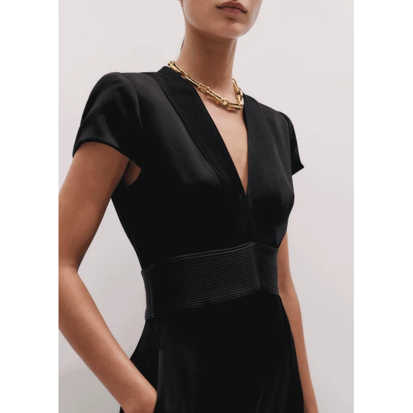 ME+EM ME+EM Pintuck Wide-Leg Jumpsuit in Black - Jumpsuit - Intelligent British Fashion at Coveti