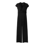 ME+EM ME+EM Pintuck Wide-Leg Jumpsuit in Black - Jumpsuit - Intelligent British Fashion at Coveti
