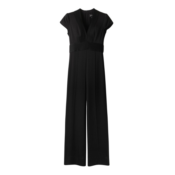 ME+EM ME+EM Pintuck Wide-Leg Jumpsuit in Black - Jumpsuit - Intelligent British Fashion at Coveti