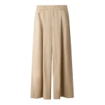 ME+EM ME+EM Pleat Wide-Leg Trouser in Warm Stone - Pants - Intelligent British Fashion at Coveti