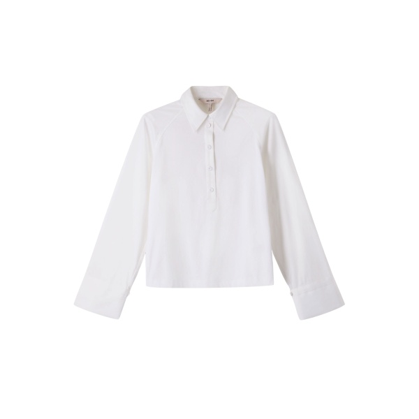 ME+EM ME+EM Raglan Layering Top in Fresh White - Tops - Intelligent British Fashion at Coveti