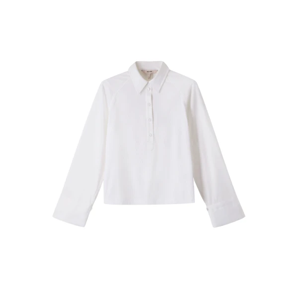 ME+EM ME+EM Raglan Layering Top in Fresh White - Tops - Intelligent British Fashion at Coveti