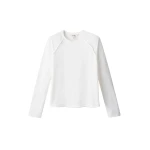 ME+EM ME+EM Raw Edge Sweatshirt in Soft White - Tops - Intelligent British Fashion at Coveti