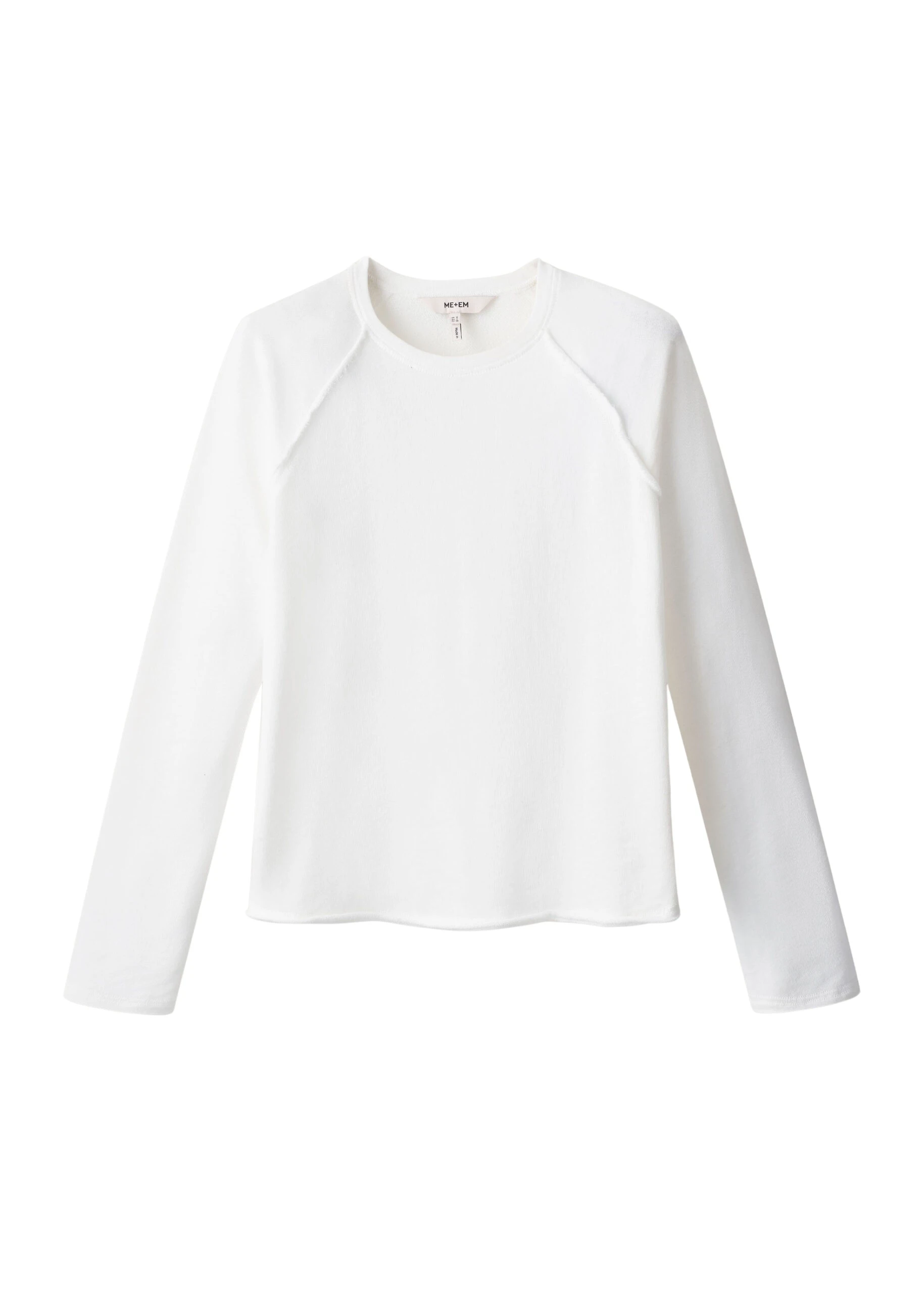 MEEM-MEEM-Raw-Edge-Sweatshirt-in-Soft-White-Coveti-scaled94262_nobg ME+EM ME+EM Raw Edge Sweatshirt in Soft White - Tops - Intelligent British Fashion at Coveti