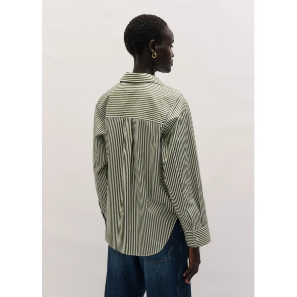 ME+EM ME+EM Relaxed Forever Shirt in Olive/Soft White - Tops - Intelligent British Fashion at Coveti