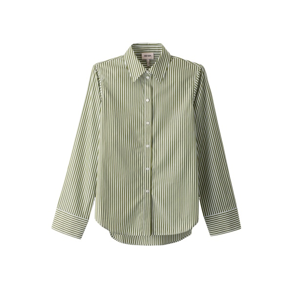 ME+EM ME+EM Relaxed Forever Shirt in Olive/Soft White - Tops - Intelligent British Fashion at Coveti
