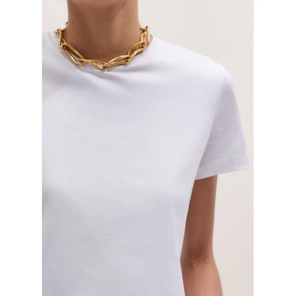 ME+EM ME+EM Relaxed Tee in Bright White - Tops - Intelligent British Fashion at Coveti