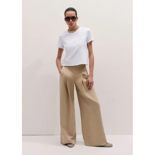 ME+EM ME+EM Relaxed Tee in Bright White - Tops - Intelligent British Fashion at Coveti