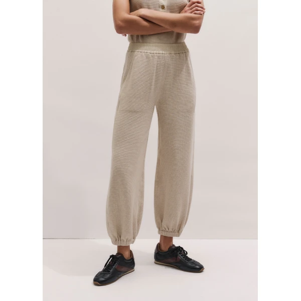ME+EM ME+EM Relaxed Track Pant in Oatmeal - Pants - Intelligent British Fashion at Coveti