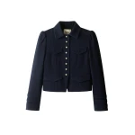 ME+EM ME+EM Short Military Jacket in Summer Navy - Jackets - Intelligent British Fashion at Coveti