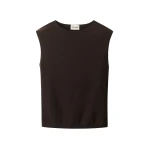ME+EM ME+EM Slim Knit Vest in Cocoa Brown - Knitwear - Intelligent British Fashion at Coveti