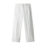 ME+EM ME+EM Straight Crop Trouser in Soft White - Pants - Intelligent British Fashion at Coveti