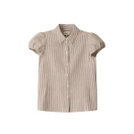 ME+EM ME+EM Straight Summer Blouse in Brown/White - Tops - Intelligent British Fashion at Coveti