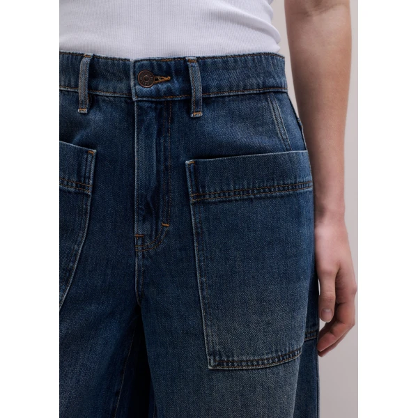 ME+EM ME+EM Super Wide Jean in Authentic Dark Wash - Pants - Intelligent British Fashion at Coveti