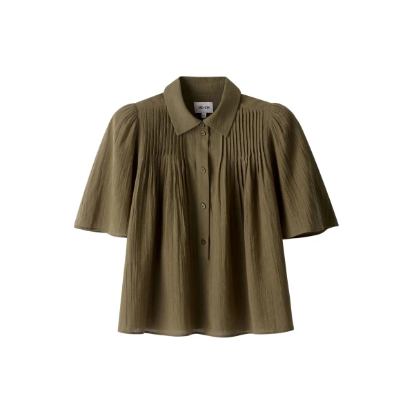 ME+EM Swing Blouse in Dusted Khaki