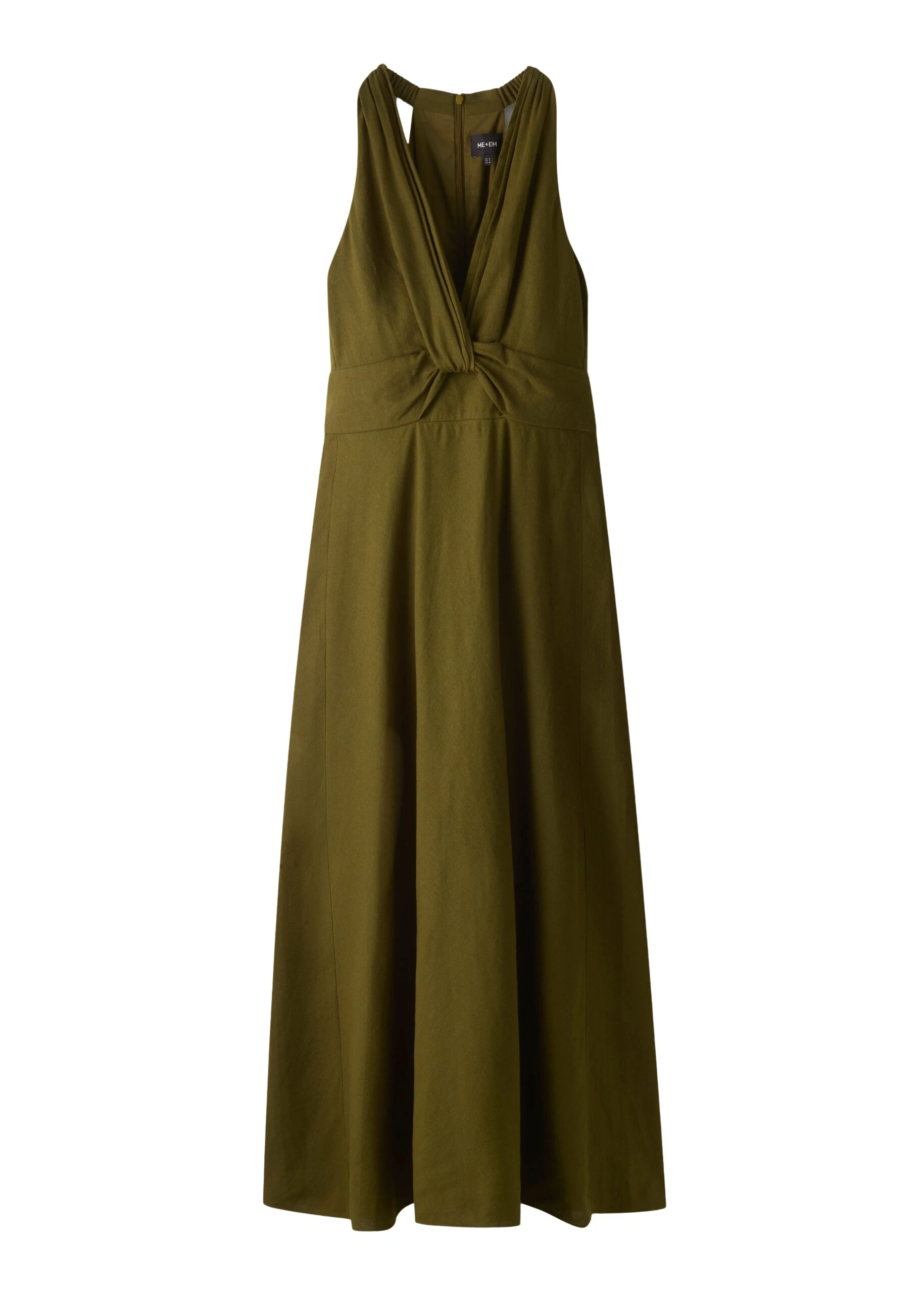 MEEM-MEEM-Twist-Front-Maxi-Dress-in-Olive-Green-Coveti-scaled50726_nobg ME+EM ME+EM Twist Front Maxi Dress in Olive Green - Dresses - Intelligent British Fashion at Coveti