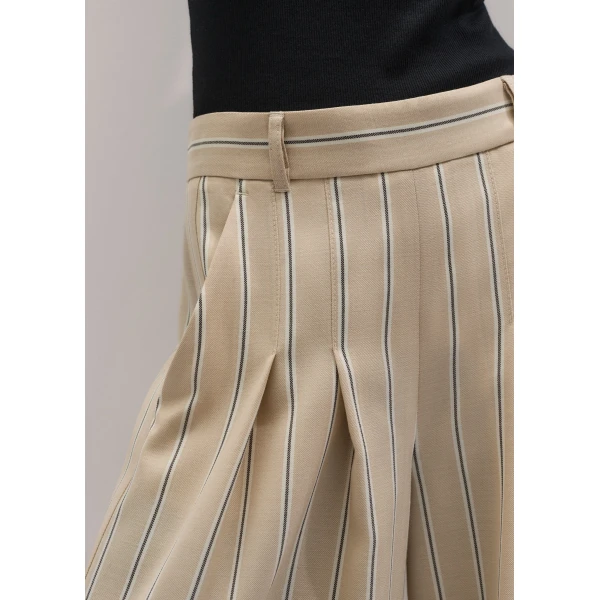 ME+EM ME+EM Ultra-Wide Trouser in Pale Stone - Pants - Intelligent British Fashion at Coveti