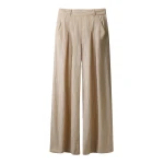 ME+EM ME+EM Ultra-Wide Trouser in Pale Stone - Pants - Intelligent British Fashion at Coveti