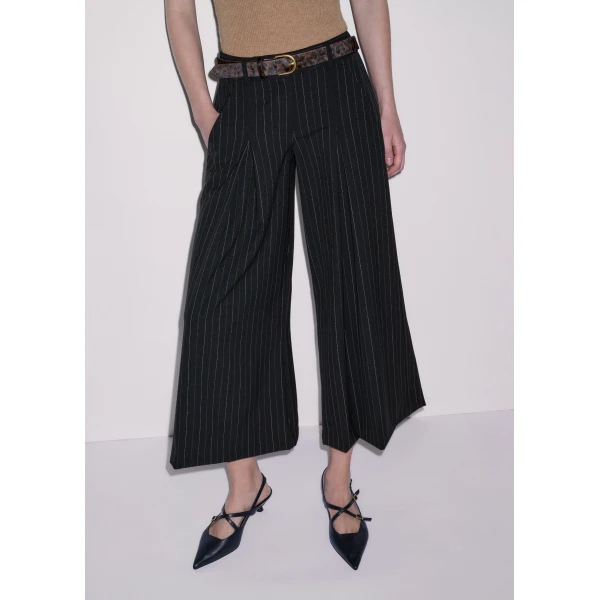 ME+EM ME+EM Very Wide Culotte in Black - Pants - Intelligent British Fashion at Coveti