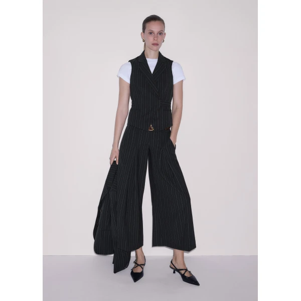 ME+EM ME+EM Very Wide Culotte in Black - Pants - Intelligent British Fashion at Coveti