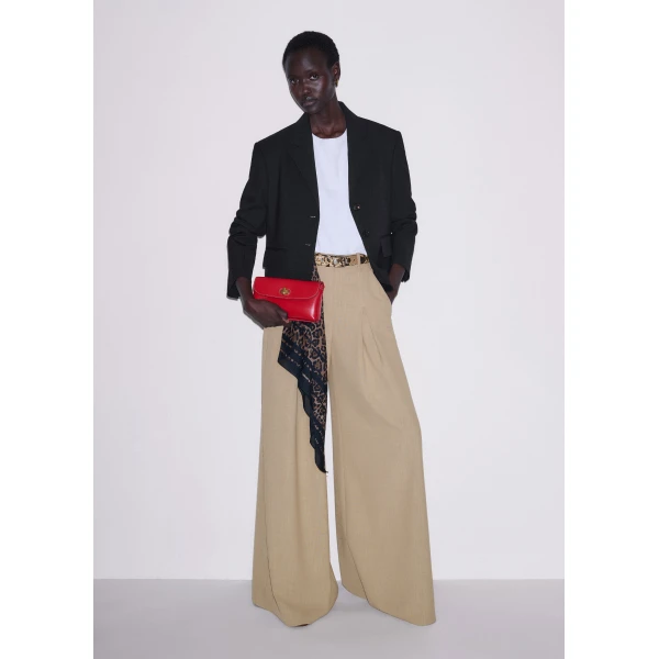 ME+EM ME+EM Very Wide-Leg Trouser in Sand - Pants - Intelligent British Fashion at Coveti