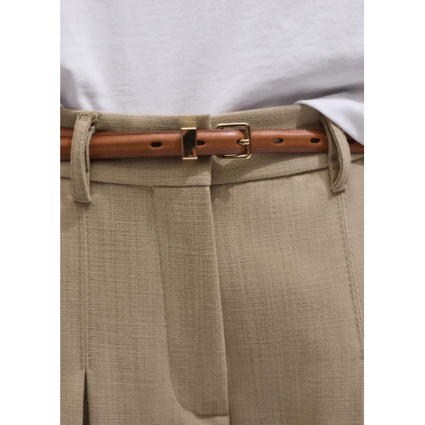 ME+EM ME+EM Very Wide-Leg Trouser in Sand - Pants - Intelligent British Fashion at Coveti