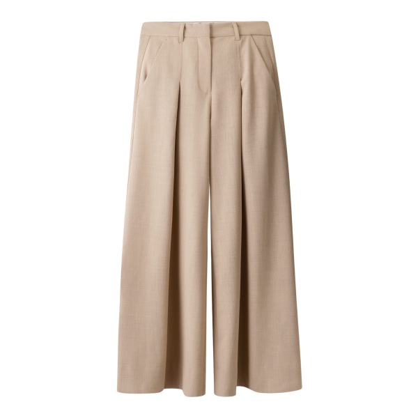 ME+EM ME+EM Very Wide-Leg Trouser in Sand - Pants - Intelligent British Fashion at Coveti