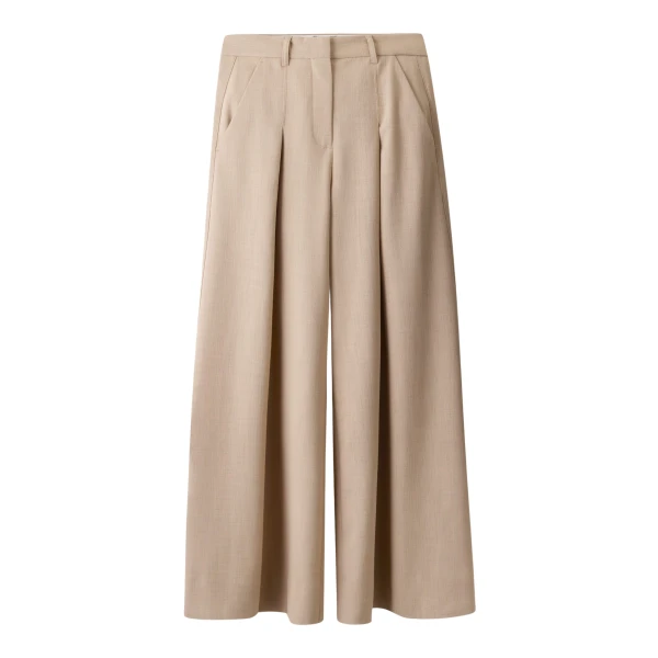 ME+EM ME+EM Very Wide-Leg Trouser in Sand - Pants - Intelligent British Fashion at Coveti
